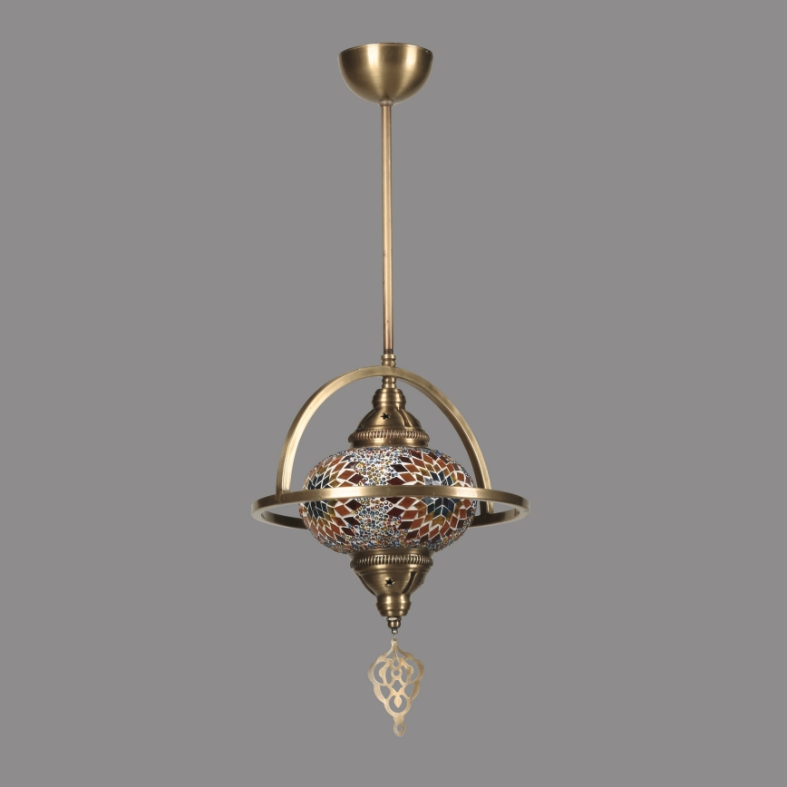 Żyrandol na pręcie YENI 1xE27/40W/230V brązowy