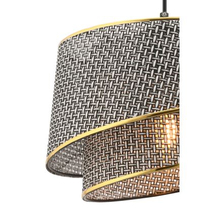 Žyrandol na przewodzie BARETTE 1xE27/60W/230V szary/złoty