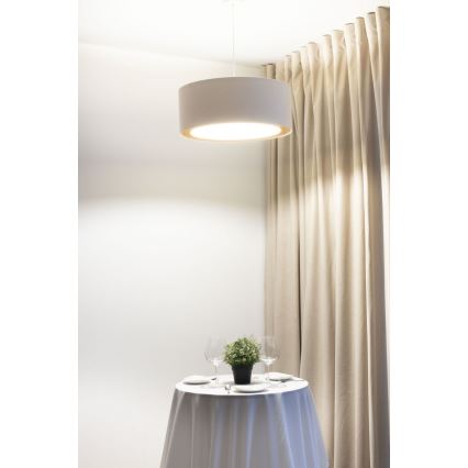 Żyrandol na przewodzie BOHO TRINITI 1xE27/60W/230V, średnica 50 cm, kremowy
