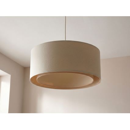 Żyrandol na przewodzie BOHO TRINITI 1xE27/60W/230V, średnica 50 cm, kremowy