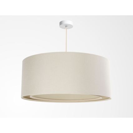 Żyrandol na przewodzie BOHO TRINITI 1xE27/60W/230V, średnica 50 cm, kremowy