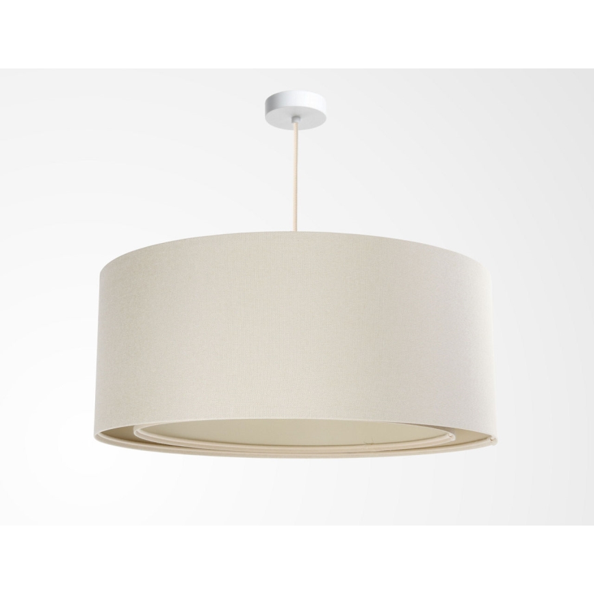 Żyrandol na przewodzie BOHO TRINITI 1xE27/60W/230V, średnica 50 cm, kremowy