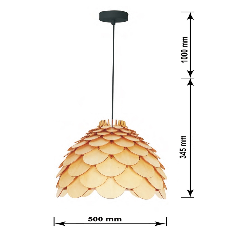 Żyrandol na przewodzie BURGO 1xE27/60W/230V śr. 50 cm