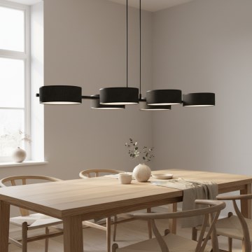 Žyrandol na przewodzie DRUMZ 6xE14/10W/230V czarny