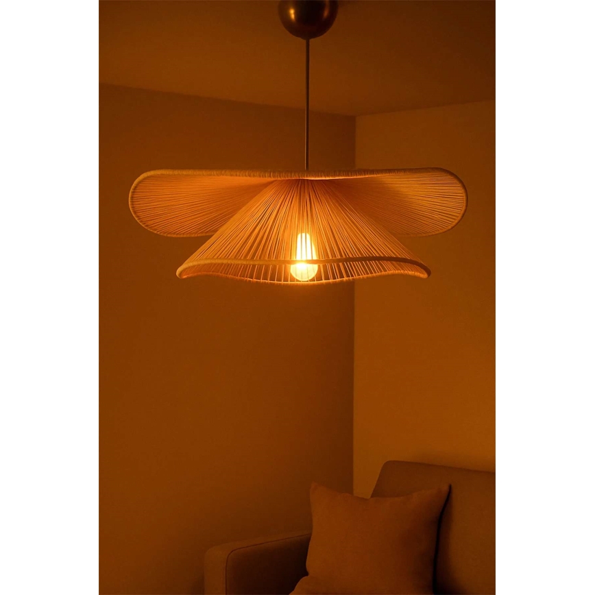 Żyrandol na przewodzie DUVELA 1xE27/40W/230V beżowy