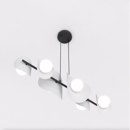 Żyrandol na przewodzie ELEMENTI 6xG9/8W/230V szary