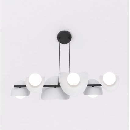 Żyrandol na przewodzie ELEMENTI 6xG9/8W/230V szary