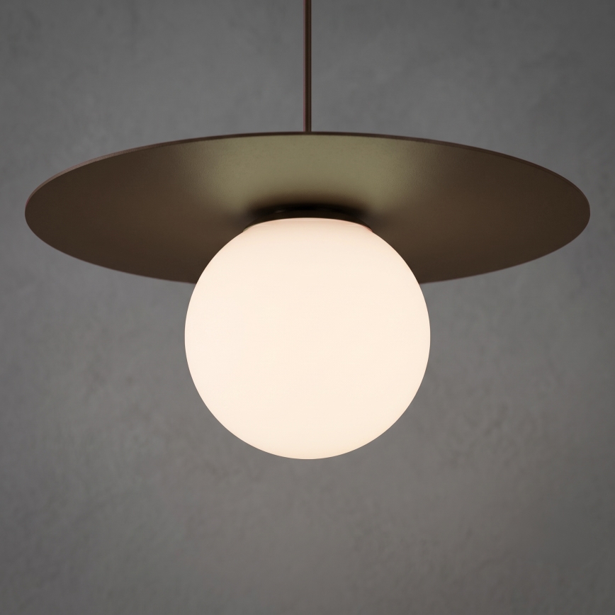 Żyrandol na przewodzie FLAT 1xE27/15W/230V brązowy