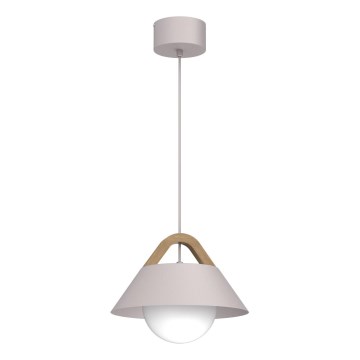 Żyrandol na przewodzie FUNDA 1xE27/15W/230V kremowy