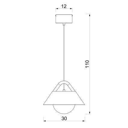 Żyrandol na przewodzie FUNDA 1xE27/15W/230V kremowy