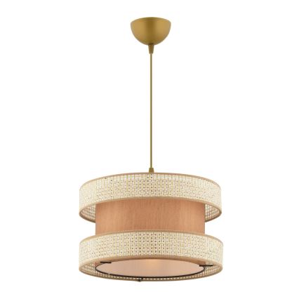 Żyrandol na przewodzie HALO 1xE27/60W/230V beżowy/kremowy