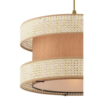 Żyrandol na przewodzie HALO 1xE27/60W/230V beżowy/kremowy