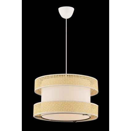 Žyrandol na przewodzie HALO 1xE27/60W/230V kremowy/beżowy