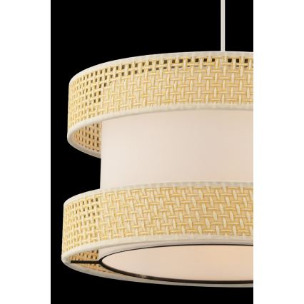 Žyrandol na przewodzie HALO 1xE27/60W/230V kremowy/beżowy