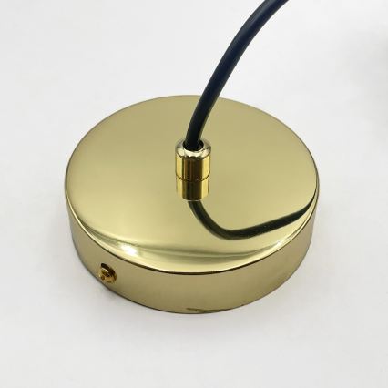 Żyrandol na przewodzie LIAH 1xE27/15W/230V złoty/dymno-brązowy