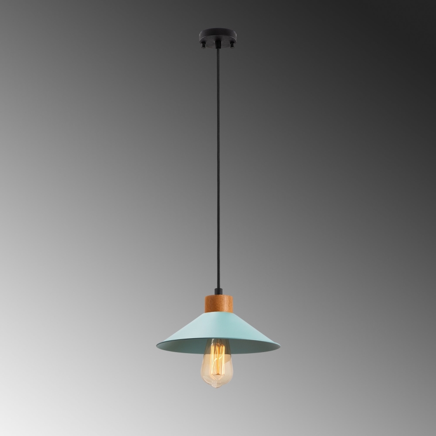 Żyrandol na przewodzie MANAVGAT 1xE27/40W/230V niebieski/brązowy