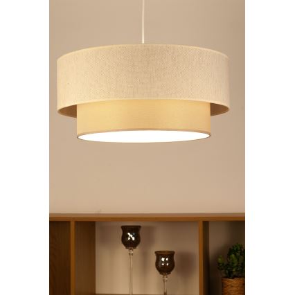 Żyrandol na przewodzie NATIA 1xE27/60W/230V śr. 45 cm kremowy