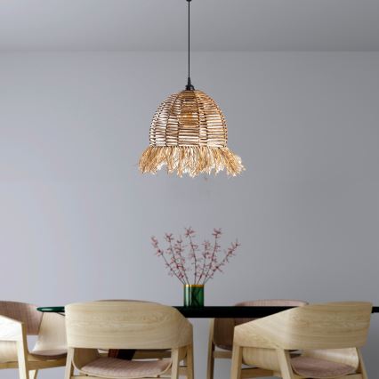 Żyrandol na przewodzie RUYO 1xE27/40W/230V brązowy