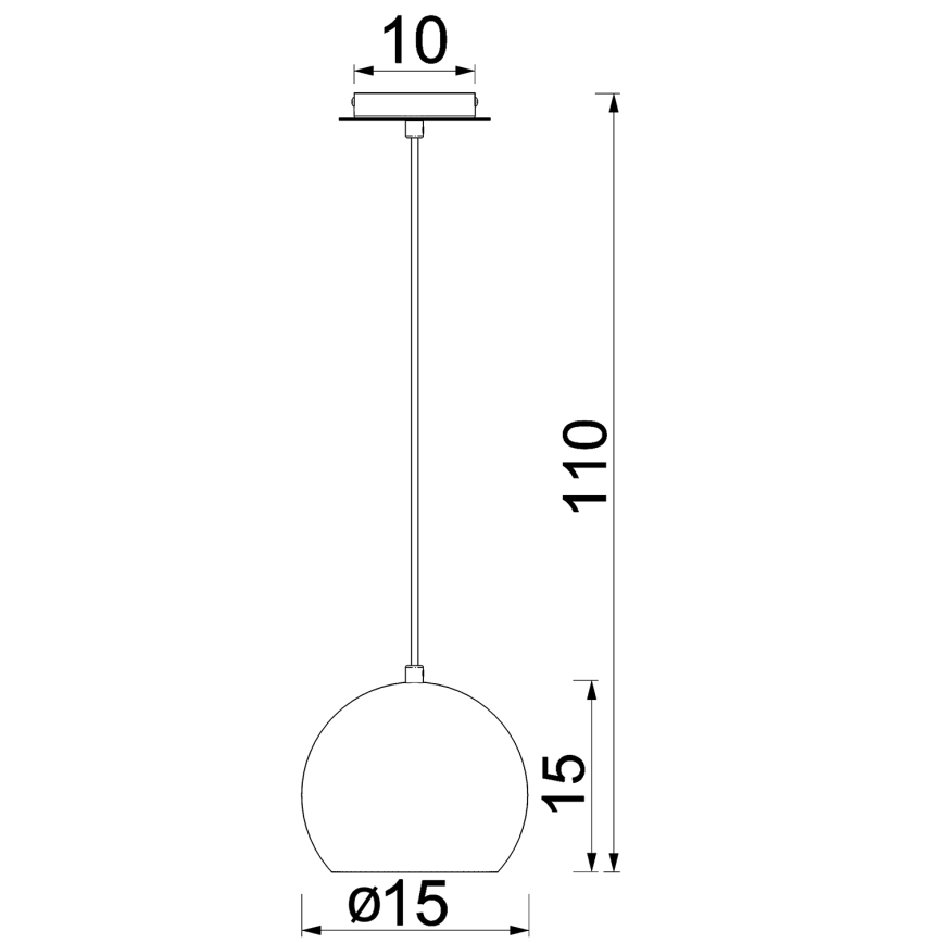 Żyrandol na przewodzie SOOL 1xE27/15W/230V Ø 15 cm biały