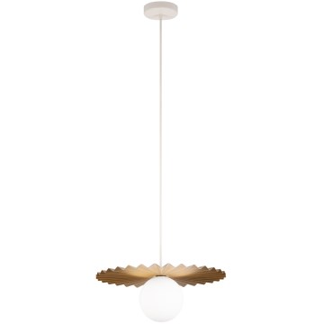 Żyrandol na przewodzie SUNPLISS 1xG9/10W/230V Ø 35 cm złoty/kremowy