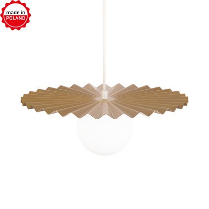Żyrandol na przewodzie SUNPLISS 1xG9/10W/230V Ø 35 cm złoty/kremowy