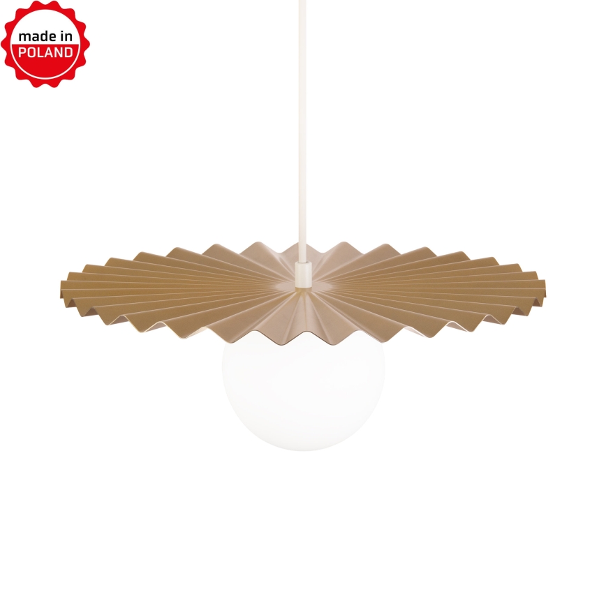 Żyrandol na przewodzie SUNPLISS 1xG9/10W/230V Ø 35 cm złoty/kremowy
