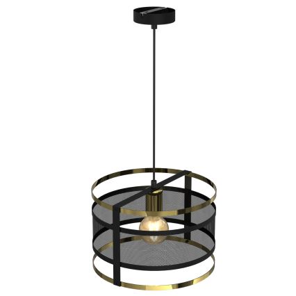 Żyrandol na sznurku SINGLE 1xE27/60W/230V d. 29 cm czarny