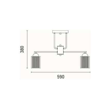 Żyrandol natynkowy 5xE27/60W/230V