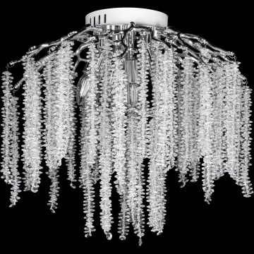 Żyrandol natynkowy 6xE14/60W/230V + 3xLED/3W śr. 54 cm chrom błyszczący