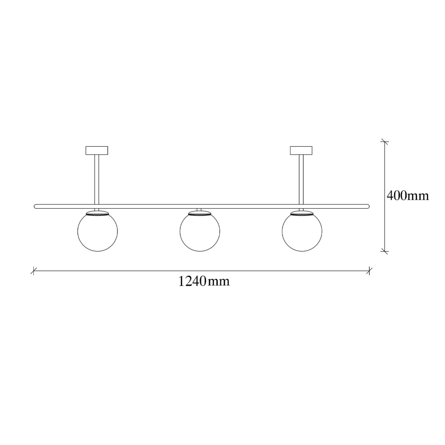 Żyrandol natynkowy ABAKUS 4xE27/40W/230V