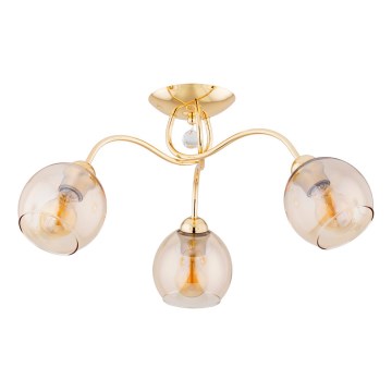 Żyrandol natynkowy AMARILLO 3xE27/15W/230V złoty