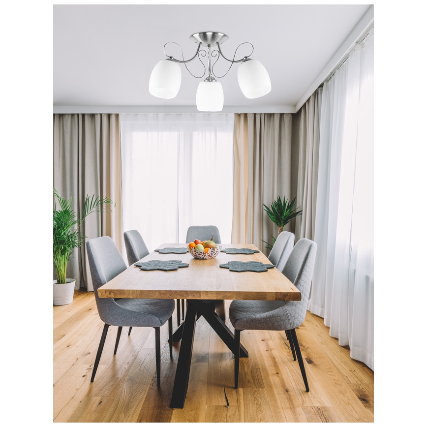 Żyrandol natynkowy AMBA 3xE27/40W/230V