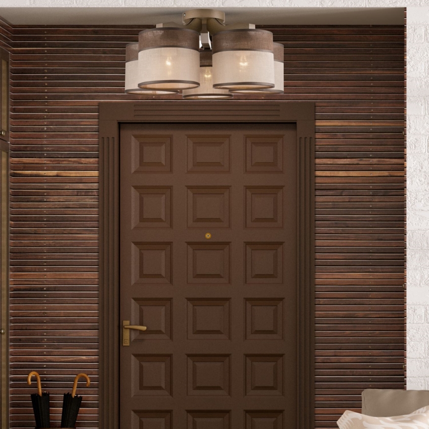 Přisazený lustr ANDREA 5xE27/60W/230V buk