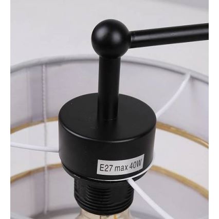 Żyrandol natynkowy ANDY 3xE27/40W/230V szary/złoty/czarny