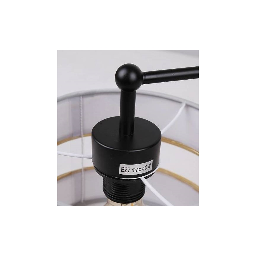 Żyrandol natynkowy ANDY 3xE27/40W/230V szary/złoty/czarny