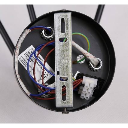 Żyrandol natynkowy ANDY 3xE27/40W/230V szary/złoty/czarny