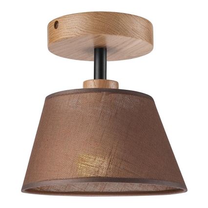 Żyrandol natynkowy ANTONIO 1xE14/40W/230V brązowy/dąb