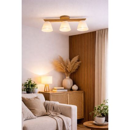 Přisazený lustr ANTONIO 3xE14/40W/230V dub