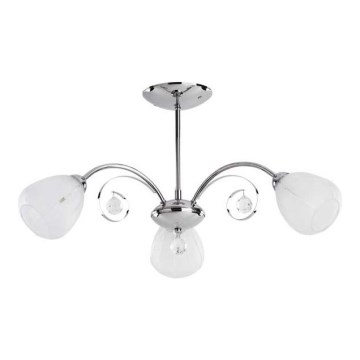 Żyrandol natynkowy APOLLO 3xE14/10W/230V chrom błyszczący