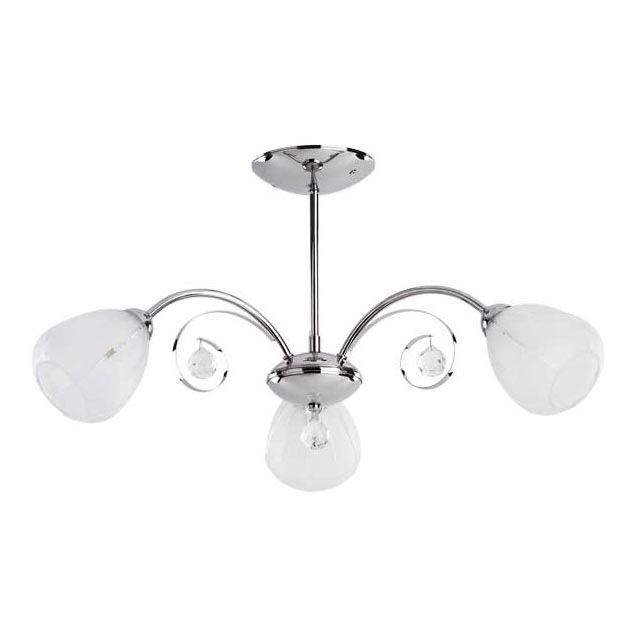 Żyrandol natynkowy APOLLO 3xE14/10W/230V chrom błyszczący
