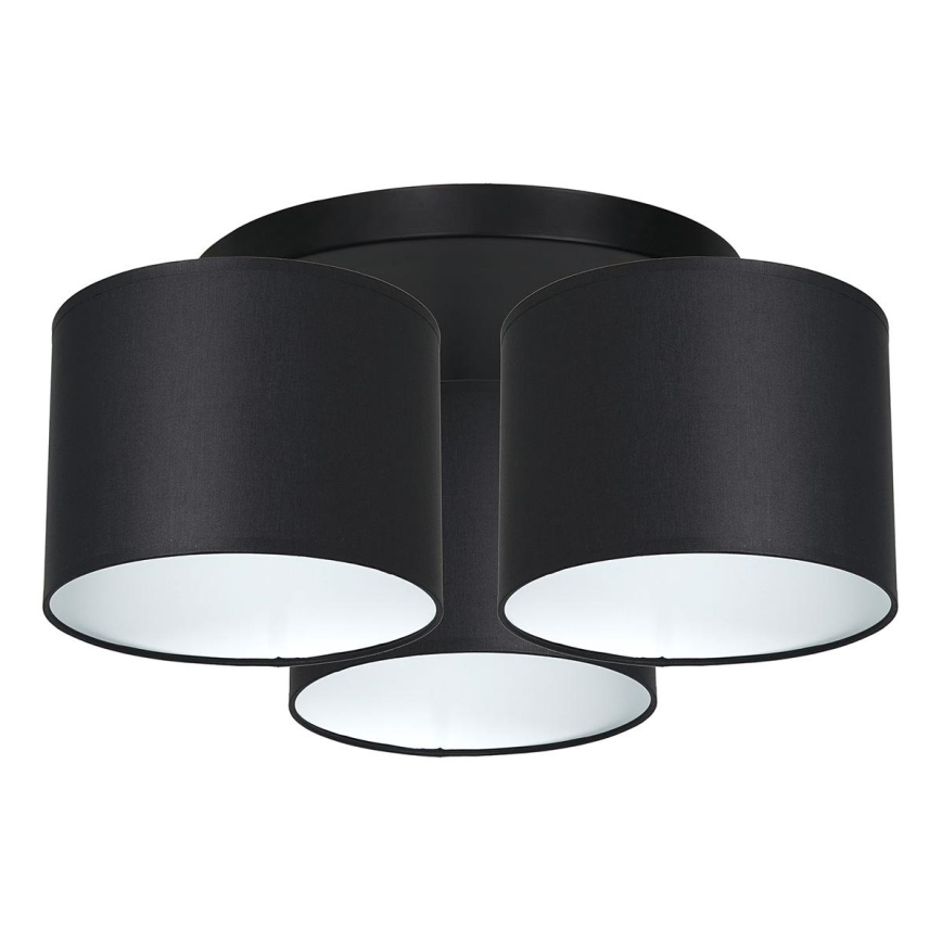 Żyrandol natynkowy ARDEN 3xE27/60W/230V czarny/biały