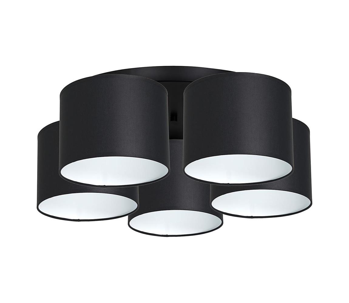 Żyrandol natynkowy ARDEN 5xE27/60W/230V czarny/biały
