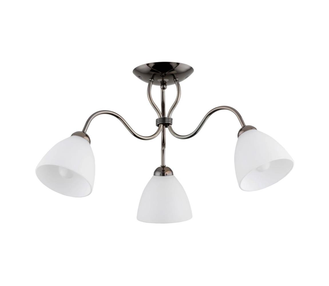 Żyrandol natynkowy ARIEL 3xE27/15W/230V szary