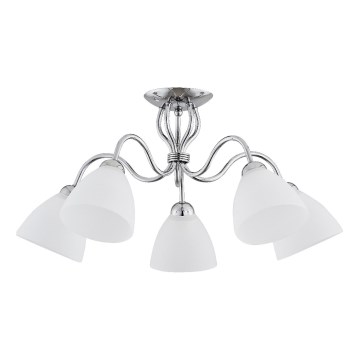 Żyrandol natynkowy ARIEL 5xE27/15W/230V chrom błyszczący
