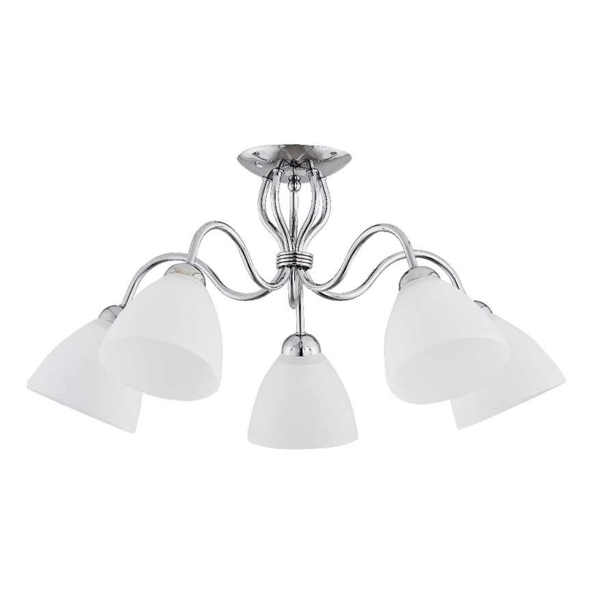 Żyrandol natynkowy ARIEL 5xE27/15W/230V chrom błyszczący
