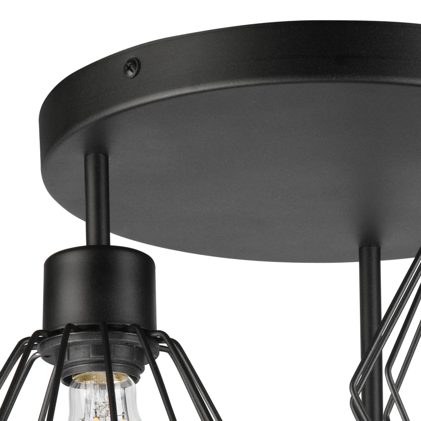 Żyrandol natynkowy AUDREY 3xE27/60W/230V czarny