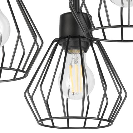 Żyrandol natynkowy AUDREY 3xE27/60W/230V czarny