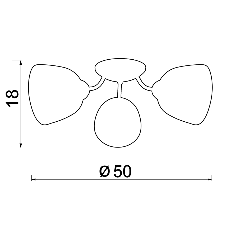 Żyrandol natynkowy AVIA 3xE27/15W/230V