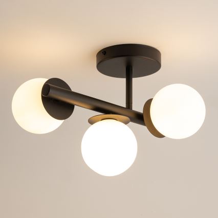 Żyrandol natynkowy AVOLA 3xG9/12W/230V czarny