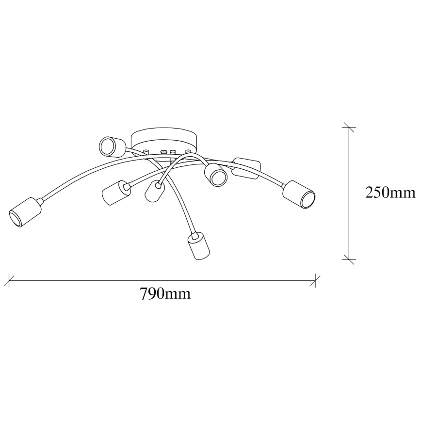 Żyrandol natynkowy BANANA 8xE27/40W/230V